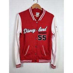 Disneyland Parks Resort Letterman Jacket Mickey Mouse Red White Varsity‎ Large